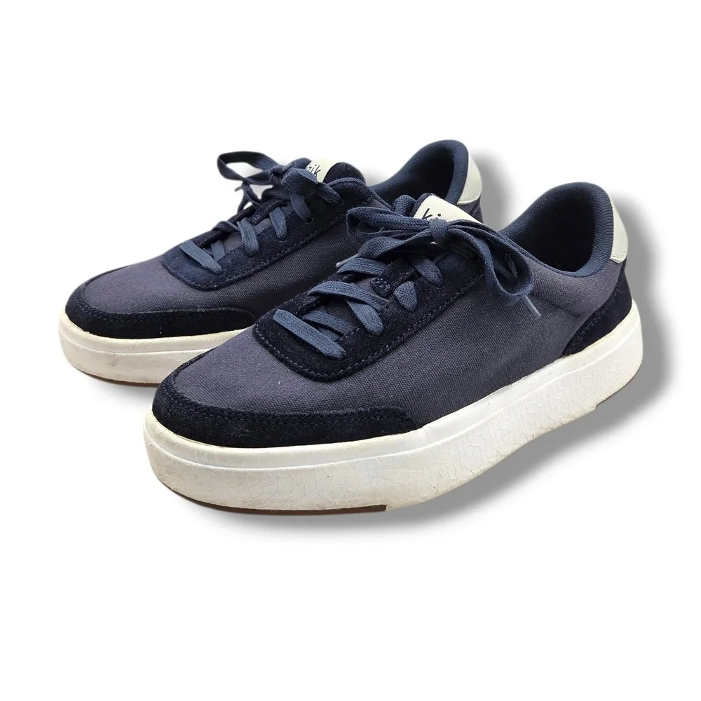 Kizik Prague Sneakers Womens 6 Blue Hands‎ Free Canvas